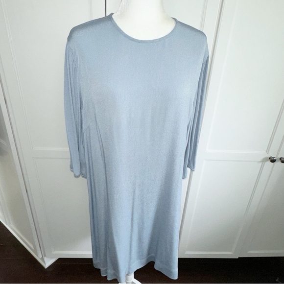Samsoe Dress Dusty Blue Knee Length Aram S/S XL - Picture 2 of 15